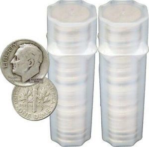 Everything is cheap FULL DATES 2 Rolls of 50 ea $10 Face Value 90% Silver Roosevelt Dimes