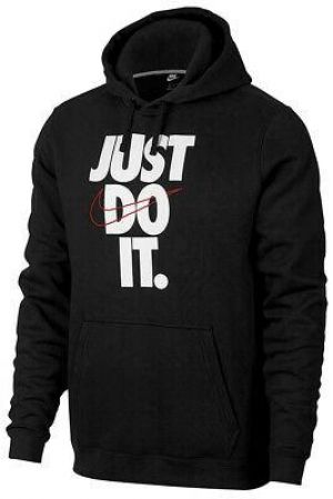 Nike Men&#039;s Sportswear Just do it Swoosh Logo Graphic Active Pullover Hoodie