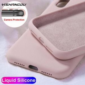Everything is cheap Electrical products YISHANGOU Case For Apple iPhone 11 Pro Max SE 2 2020 6 S 7 8 Plus X XS MAX XR Cute Candy Color Couples Soft Silione Back Cover