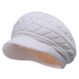 Everything is cheap Clothing, Shoes & Accessories Women Ladies Crochet Knitted Cotton Blend Beret Hat Soft Warm Plush Linen Ski Baseball Cap
