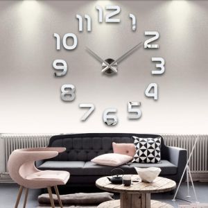 Everything is cheap Clothing, Shoes & Accessories Wall clock watch clocks horloge 3d diy acrylic mirror Stickers Home Decoration Living Room Quartz Needle free shipping