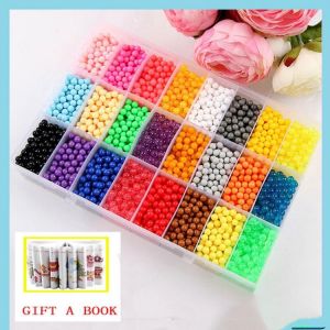 Everything is cheap Toys & Games 6000pcs 24 colors Refill Beads puzzle Crystal DIY water spray beads set ball games 3D handmade magic toys for children