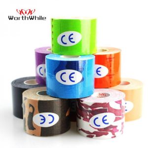 Everything is cheap Sport WorthWhile Kinesiology Tape Athletic Recovery Elastic Tape Kneepad Muscle Pain Relief Knee Pads Support for Gym Fitness Bandage