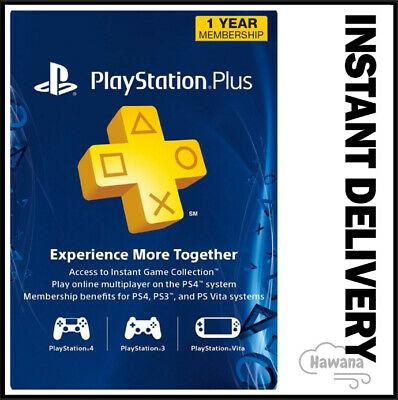 Sony 12 Month Playstation Plus Psn Membership Card 1 Year